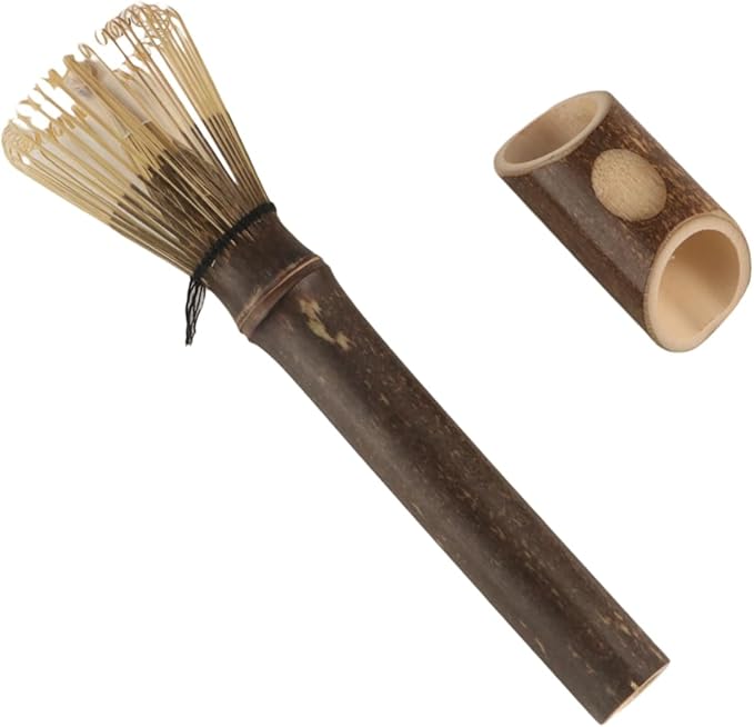 Japanese Matcha Whisk,Long Handle Bamboo Matcha Whisk,Traditional Japanese Matcha Whisk Matcha Stirrer, for Matcha Powder Preparation