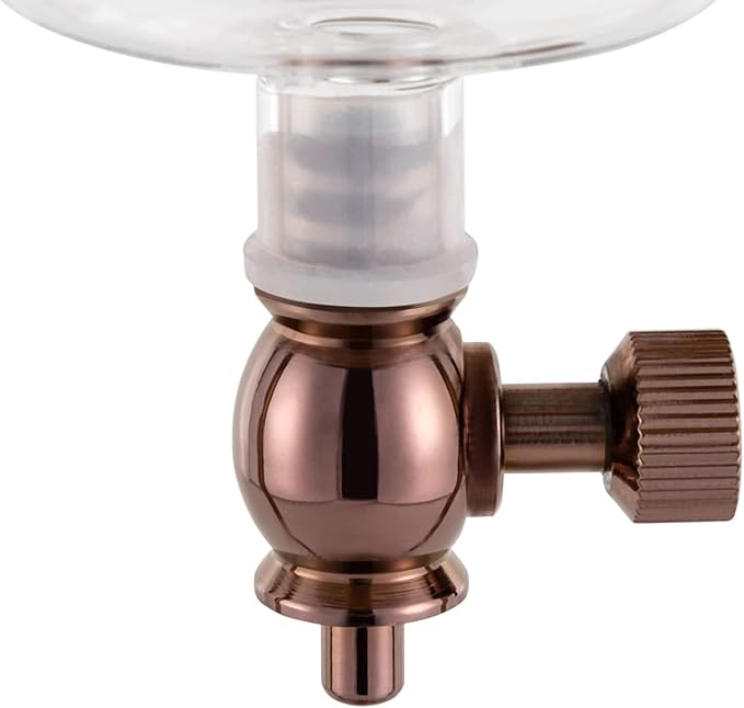 Ice Cold Brew Dripper Coffee Maker, 600Ml Ice Coffee Makers Cold Brew Machine Stainless Steel and Borosilicate Glass Copper Coffee Maker Extraction Approx 4h 2drops/S for 6-8 People (Gold)