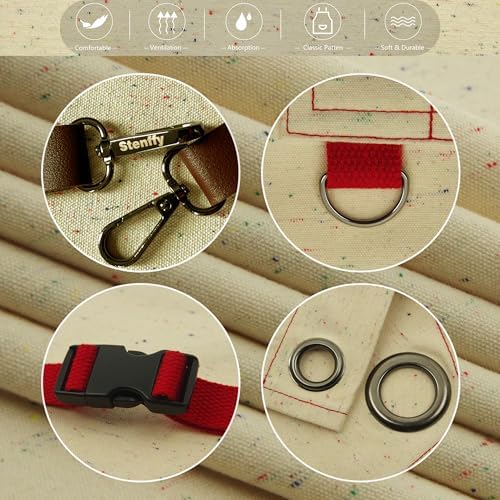 Work Aprons, Canvas Apron, Waterproof, Colorful Spots | Multiple Pockets for Cooking, Painting, Crafting, Gardening, Sizes M to XXL - Image 4