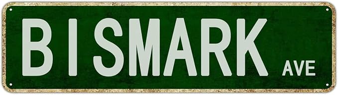 Bismark Avenue Vintage Poster Street Tin Sign Avenue Road Wall Decoration Metal Sign for Man Cave Bar Pub Cafe Home Wall Decor 16in x 4in by Unknown
