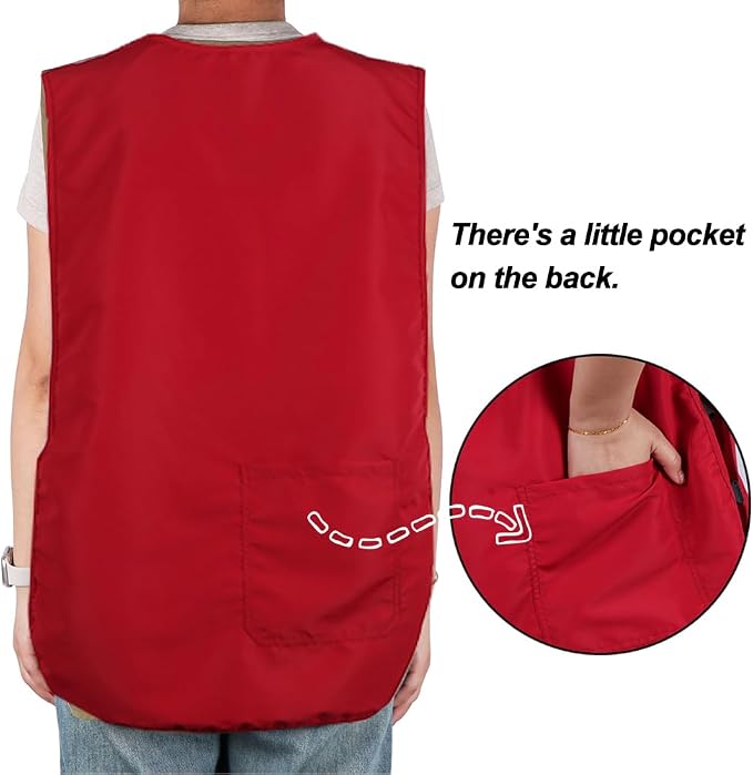 Waterproof Unisex Cobbler Apron with 4 Pockets Vest Style Ultralight Chef Waiter Work Overalls - Image 4