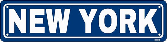 New York Sign Wall Decor Metal Tin Signs Street Signs Metal Sign for Cafes Bar Pub Beer Club Wall Home Decor 16X4 Inches by HBXNZ