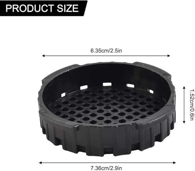 Replacement Filter Cap for Aeropress Coffee and Espresso Maker Black Plastic Easy Install Accessory