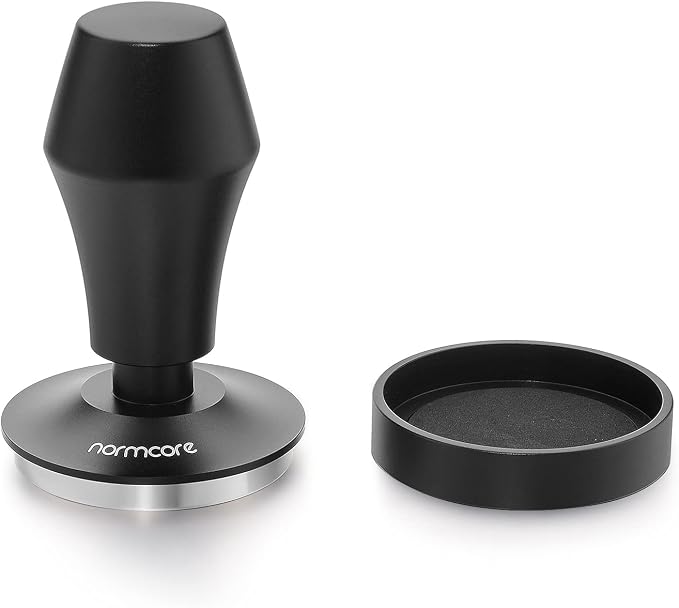 Normcore 58.5mm Coffee Tamper V4 - Spring-Loaded Tamper with 15lb / 25lb / 30lbs Replacement Springs - Anodized Aluminum Handle and Stand - Stainless Steel Flat Base,Black - Image 3