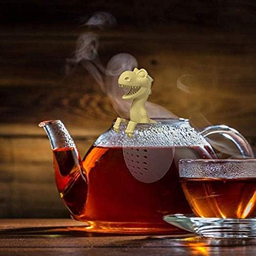 Tea Infuser,Dinosaur & eggshell Filter Diffuser Loose Tea Silicone Strainer for Different Mugs and Leaves