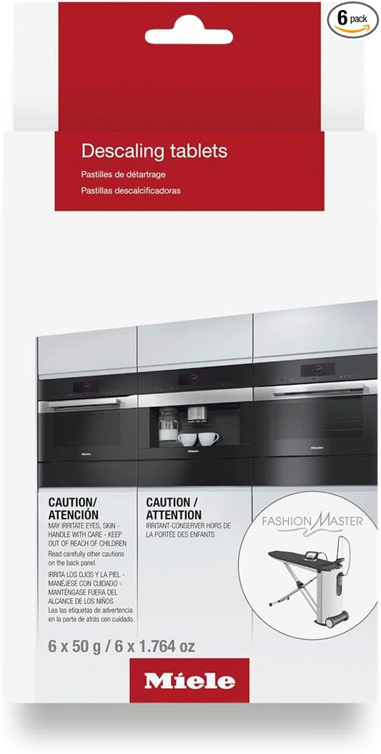 Miele Descaling Tablets for Coffee Machines, Steam Ovens, Ovens, Ranges, 6 count by Miele