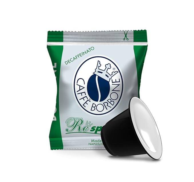 Caffè Borbone Green Blend Decaffeinated Nespresso Compatible Espresso Coffee Pods, 100 Count Espresso Pods