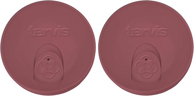 Tervis Travel Lid Made in USA Double Walled Insulated Tumbler Travel Cup Keeps Drinks Cold & Hot, Fits 24oz Tumblers & 16oz Mugs, Elderberry Wild (Pack of 2)