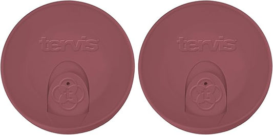 Tervis Travel Lid Made in USA Double Walled Insulated Tumbler Travel Cup Keeps Drinks Cold & Hot, Fits 24oz Tumblers & 16oz Mugs, Elderberry Wild (Pack of 2)