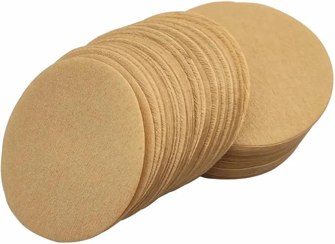 CAFECITO® Replacement Coffee Filters – 200 Unbleached Round Paper Filters | Fits 6-Cup Moka Pot & AeroPress | 2.5-Inch Diameter | Chlorine-Free Natural Paper