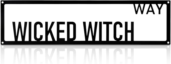 Metal Wall Art Decor Wicked Witch Way Metal Signs Street Sign with Letter for Bar Home Man Cave Cafe 16 x 4 Inches by Unknown