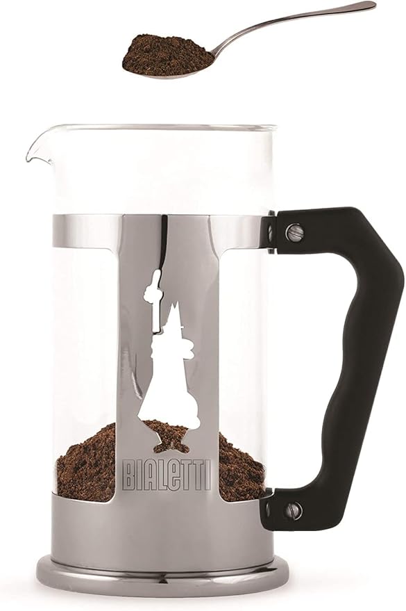 Bialetti Coffeepress French Press Coffee Maker, 8 Cup, Preziosa Stainless Steel (06852)
