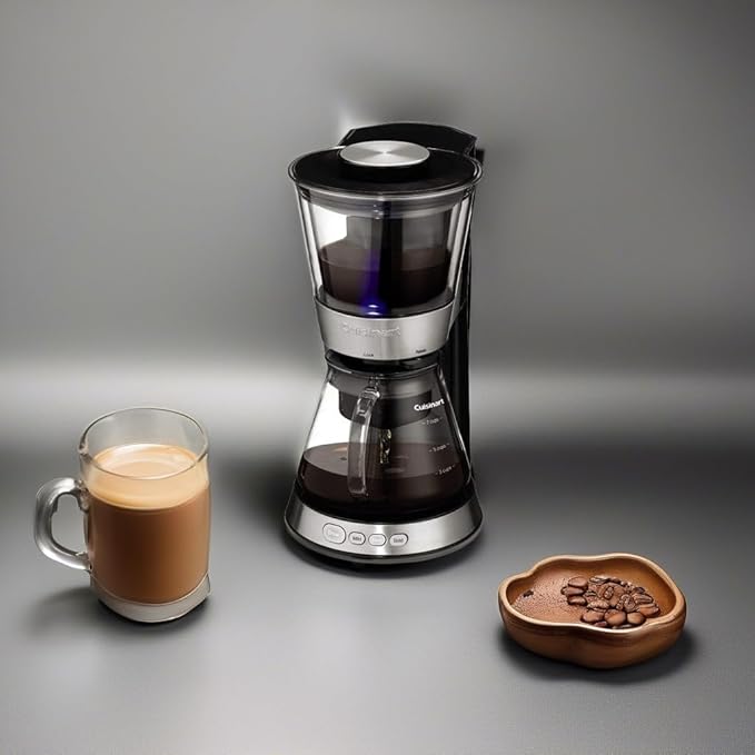 Cuisinart (Refurbished) DCB-10 Automatic Cold Brew Coffeemaker, 7 cups, Silver (Renewed)