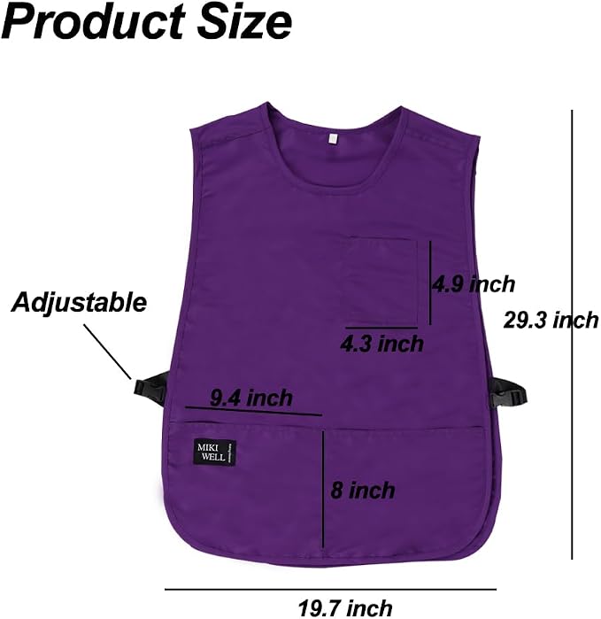 Waterproof Unisex Cobbler Apron with 4 Pockets Vest Style Ultralight Chef Waiter Work Overalls - Image 7
