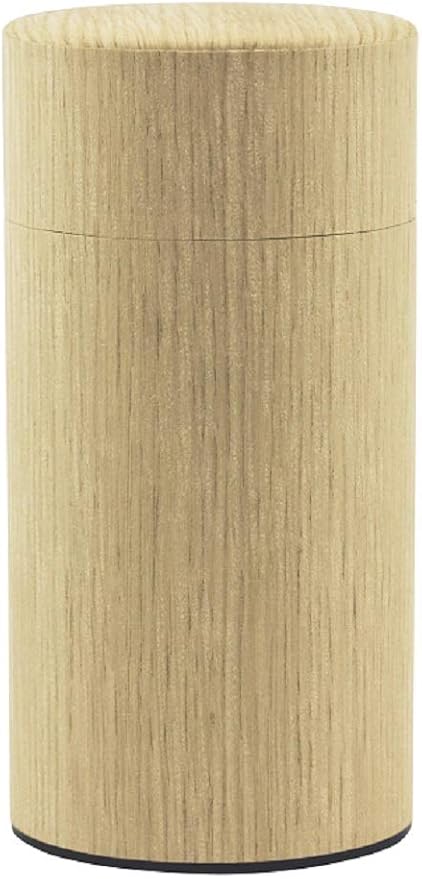 Natural Wood Tea Tin Canister : Oak/Long 7oz (200g), Japan