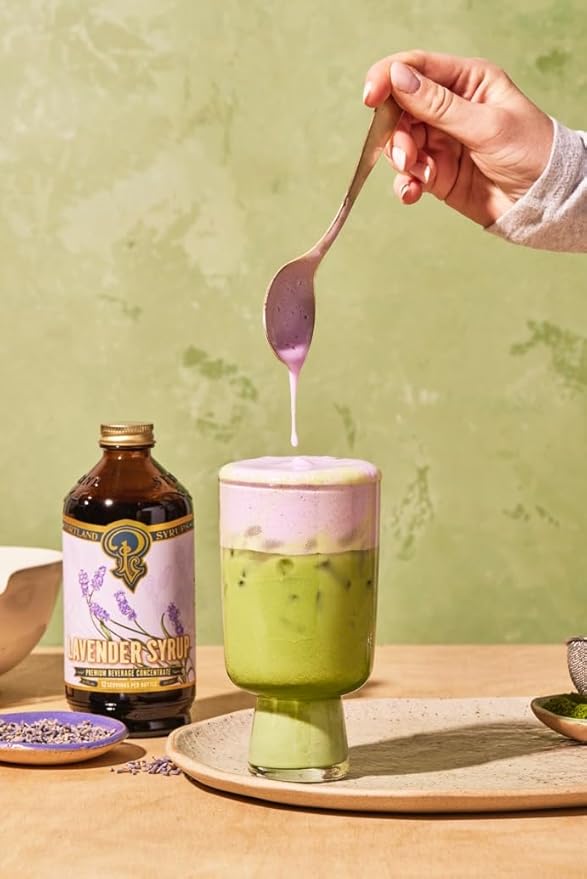 Portland Syrups Lavender Syrup - Premium Beverage Concentrate for Delicious Cocktails, Tea, Soda, Coffee Drinks, Baking, and More - 12 oz with 24 Servings (Pack of 1)