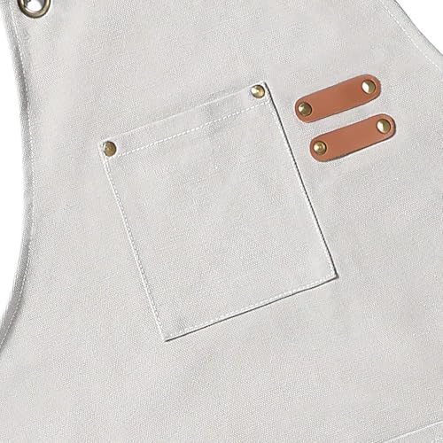 AFUN Aprons for Men Women with Large Pockets, 16-Ounce Cotton Canvas Cross Back Apron - Image 4