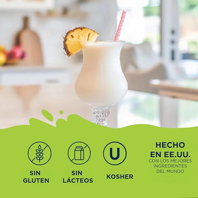 Jordan's Skinny Mixes Pina Colada Mix, Flavored Cocktail Mixer for Drinks, Tropical Drink Flavoring for Cocktails & Mocktails, Low Calorie, Gluten Free, Keto Friendly, 32 Fl Oz, 1 Pack