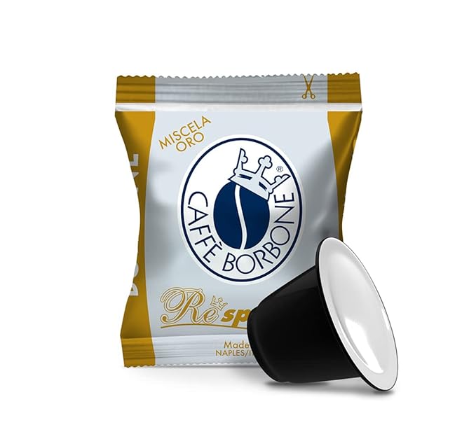 Caffè Borbone Gold Blend Nespresso Compatible Espresso Coffee Pods, 50 Count Espresso Pods