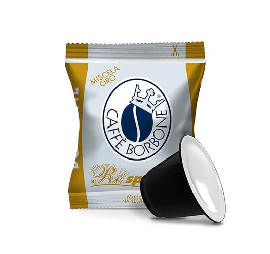 Caffè Borbone Gold Blend Nespresso Compatible Espresso Coffee Pods, 50 Count Espresso Pods