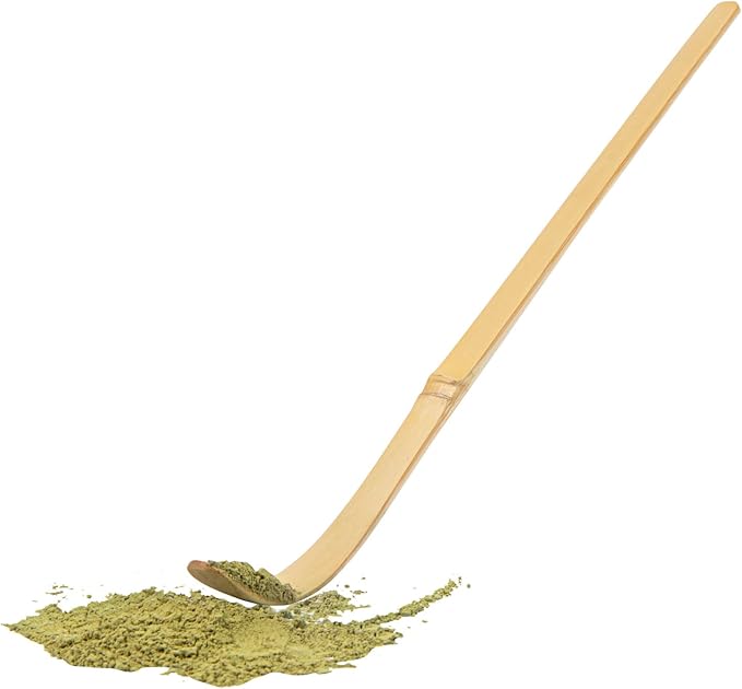 Restaurantware Dojo 6.5 Inch Chashaku Matcha Scoop 1 Hooked Matcha Tool - For Traditional Tea Ceremonies Durable Natural Bamboo Matcha Accessory Measure Green Tea Matcha Powder Sustainable