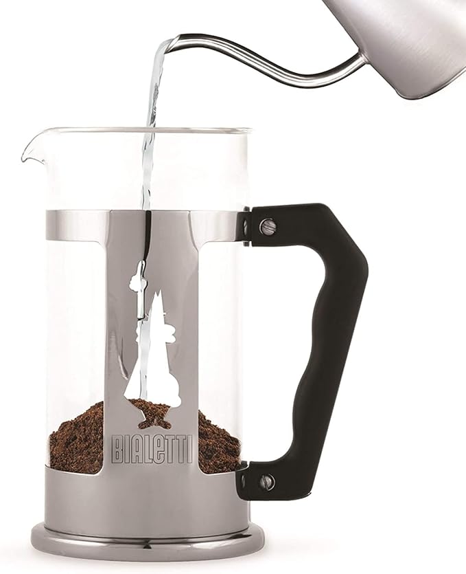 Bialetti Coffeepress French Press Coffee Maker, 8 Cup, Preziosa Stainless Steel (06852)