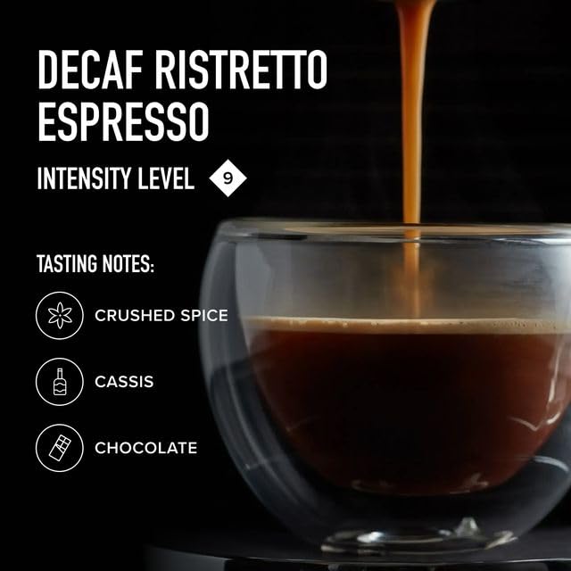 Peet's Coffee, Medium Roast Decaf Espresso Capsules, Compatible with Nespresso Original Machine, Decaffeinated Arabica Coffee - Decaf Ristretto Intensity 10, 100 CT (10 Boxes of 10 Espresso Capsules)