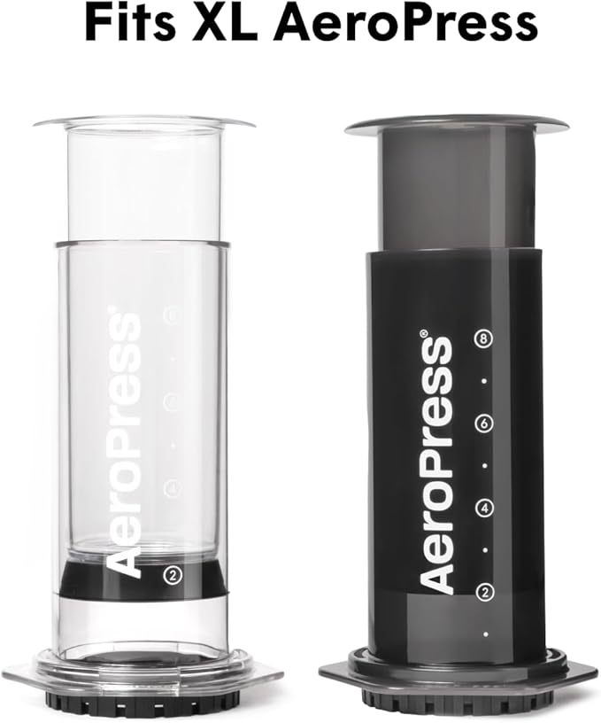 AeroPress XL Coffee Maker Natural Paper Micro-Filters – Round Replacement Coffee Filters, Unbleached, Compostable Paper Filters, Fits XL Size AeroPress Coffee Makers, 2 Pack (400 Count)