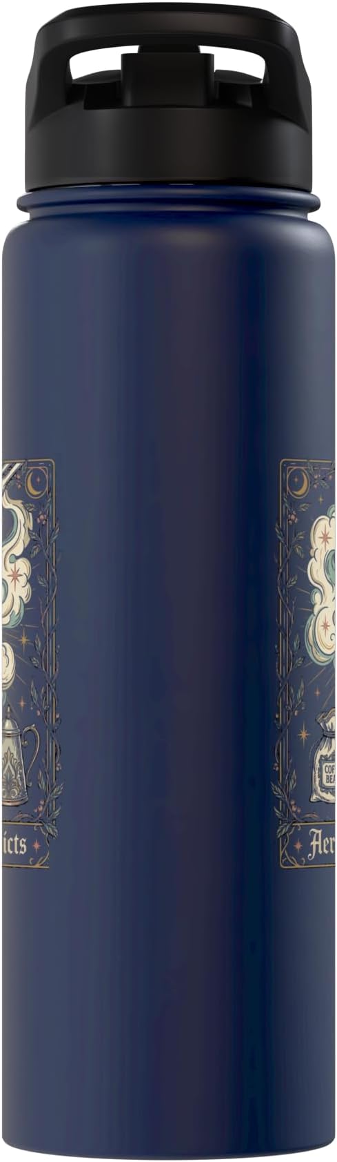 Gothic AeroPress Coffee Shirts Mystical Coffee Brewing Scene Stainless Steel Insulated Water Bottle