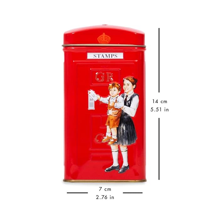 Ahmad Tea London Telephone Box Caddy Gift Tin, 20 Teabag, English Breakfast