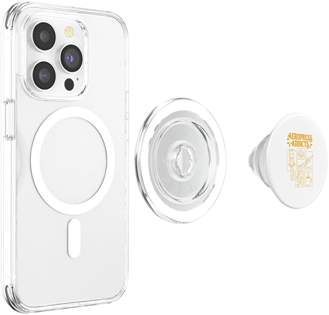 Kawaii Coffee Brewing Characters Shirts AeroPress Addicts PopSockets PopGrip for MagSafe