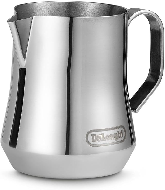 De'Longhi DLSC060 Milk Frothing Jug, 12 oz, Stainless Steel