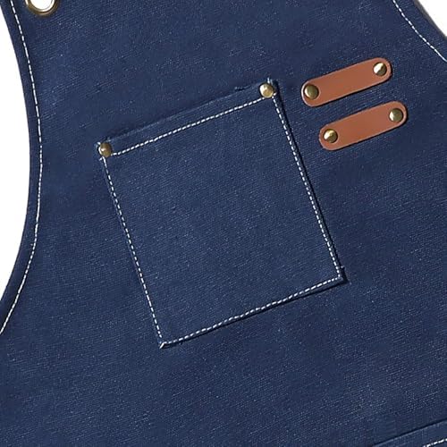 AFUN Aprons for Men Women with Large Pockets, 16-Ounce Cotton Canvas Cross Back Apron - Image 4