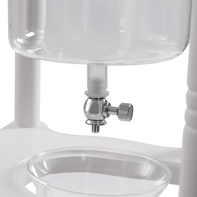 Cold Brew Drip Tower, 2500ML Japanese Cold Brew Maker Manual Cold Brew Coffee Tower Drip System for 25 People 4 to 6 Hours Instead at Home, in Coffee Shops 11.02 x 9.65 x 45.28 Inch (White)