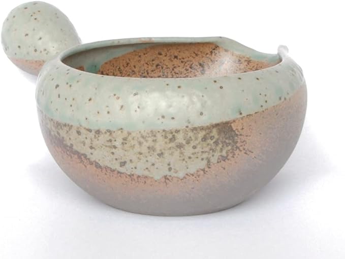 KIMIKURA Matcha bowl with spout and handle/Yuzamashi water cooler for green tea -Tokoname yaki | Japanese Tea
