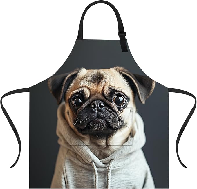 Funny Cat Apron with 2 Pockets Waterproof for Men Women Kitchen Garden Decor by THISFIND