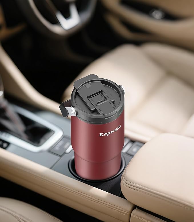 Kepwam T3 Self-Heating Travel Mug 20oz, Temperature-Controlled Coffee Warmer Mug, Smart Travel Mugs Keep Coffee Drinks Hot, Heated Cup Great for Driver Outdoor Fits Car Cup Holders