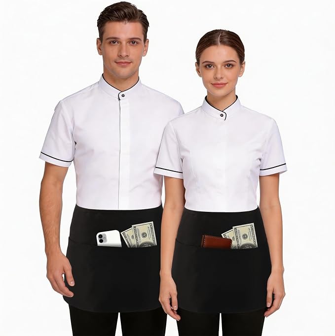 Server Apron with Multi-Pocket Design, Extra-Long Straps & Large Fit for Restaurant Servers, Bartenders & Baristas - Image 7
