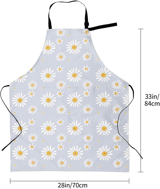 Perinsto Waterproof Apron With 2 Pockets Kitchen Chef Aprons Bibs For Cooking Baking Painting Gardening Grooming - Image 6