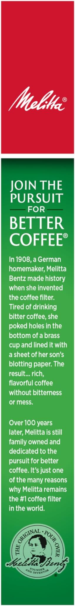 Melitta #4 Cone Coffee Filters, White, 40 Total Filters Count - Packaging May Vary
