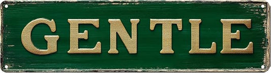 GENTLE Vintage Metal Sign Street Sign Funny Man Cave Decor Accessories for Home, Bar, Bathroom, Bedroom Unique Retro Tin Signs for Outdoor 4 X 16 inches by Unknown