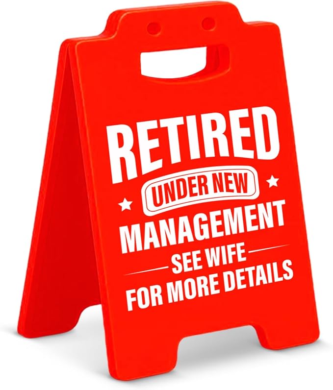 Retirement Gifts for Men - Funny Retirement Home Desk Sign Cubicle Decor - Retired Gifts for Coworkers Friends Teacher Nurses Boss Coworker Husband Dad - Cool Party Idea Decorations by Unknown