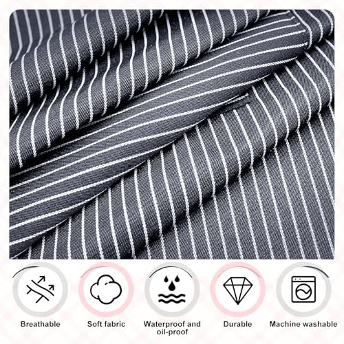 2Pack Adjustable Kitchen Apron for Women Men with 2 Pockets，Cotton-Polyester Blend Bib Aprons for Cooking,Baking - Image 3