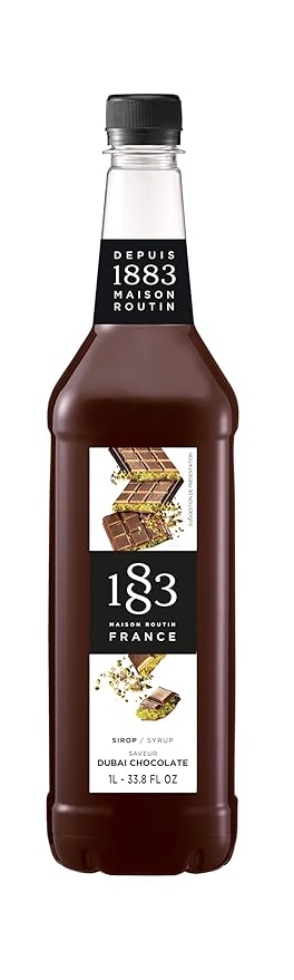 1883 MAISON ROUTIN FRANCE Dubai Chocolate Syrup, 33.8 OZ