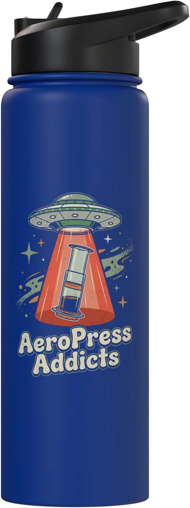 UFO AeroPress Funny Coffee Shirts Sci-Fi AeroPress Brewing Stainless Steel Insulated Water Bottle