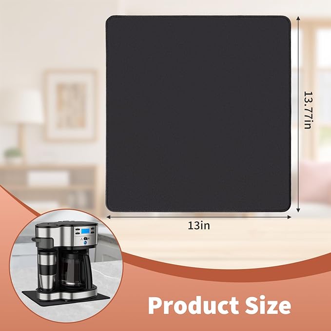 Sliding Pad for Hamilton Beach 2-Way Programmable Coffee Maker (49980RG)(13.77"×13")- Smooth Glide with Anti-Slip Base - Perfect Accessories Fit for 12 Cup Glass Carafe And Single Serve Coffee Maker