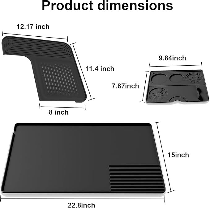 Silicone Pads for Ninja Luxe ES601 and ES701 Coffee Machines: 3-in-1 Top Pad + Coffee Bar Pad + Espresso Tamper Pad — Food-Grade Silicone Material Ninja Luxe Cafe Accessories - Image 4