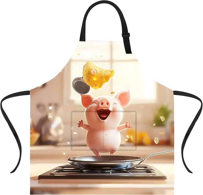 Funny Cat Apron with 2 Pockets Waterproof for Men Women Kitchen Garden Decor by THISFIND