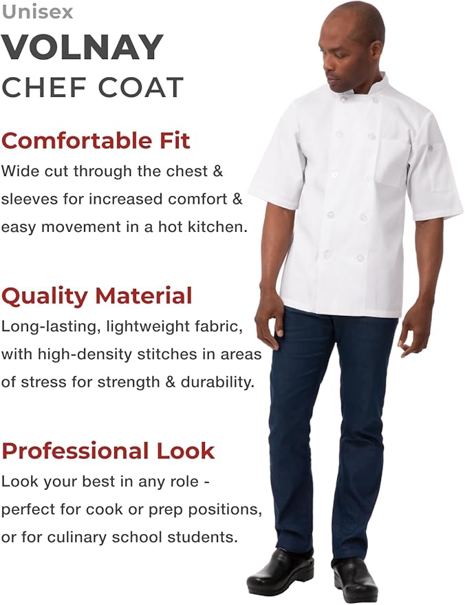 Chef Works Unisex Volnay Chef Coat