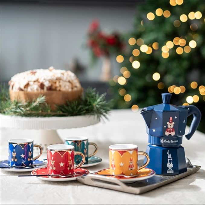Bialetti Moka Express Blue Magic Memorial 1 Mug, 3 Cups (3 Cups)